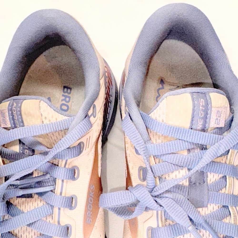 Brooks Adrenaline GTS 22 Shoes Women's Beige Blue Running Sneakers Size 9 - Picture 10 of 16